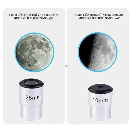 150X 400X70 Profesyonel Astronomik Uzay-Doğa Gözlem Teleskobu Eğitici Çantalı Telefon Tutucu Ay Flitre