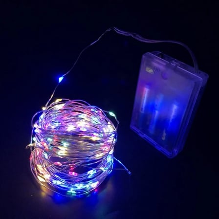 Gd967 Şerit Pilli Aydınlatma 5 Metre 50 Adet Rgb Peri Led