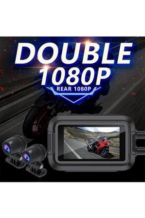Motosiklet Kamerası Full Hd 1080p,150° Geniş Açı 3.0 Ekran Çift Ön–arka Kamera Wifi Destekli Gprs Özellikli