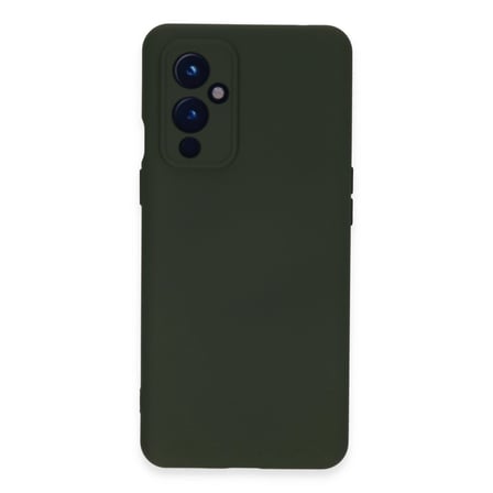 One Plus 9 Kılıf Nano İçi Kadife Silikon - Koyu Yeşil