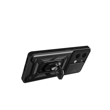 Xiaomi Poco X6 Kılıf Pars Lens Yüzüklü Silikon - Yeşil