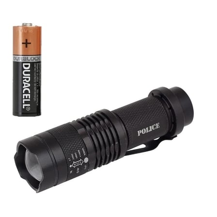 Cree Q5 Led Zoomlu  Pilli Mini Feneri 14500 Pil İle Çalışma Özelliği