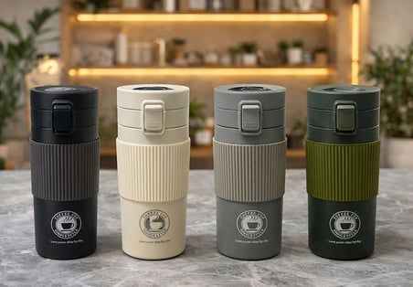 350 Ml Paslanmaz Çelik Termos Dereceli Mug - Sızdırmaz Kapaklı Çift Katmanlı Dereceli Termos  Alk4626