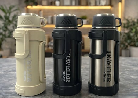 2000 Ml Çift Katmanlı Vakumlu Paslanmaz Çelik Termos Alk4641