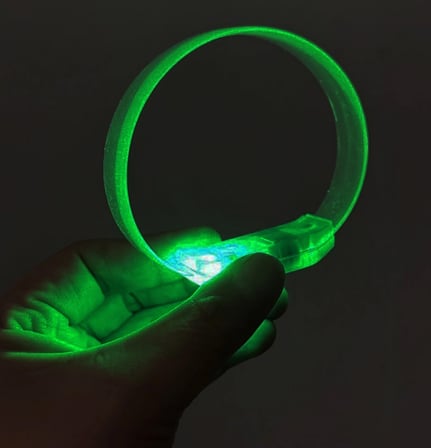 3 Modlu Pilli Led Işıklı Esnek Parti Bilekliği Yeşil