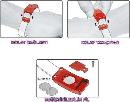 Festival  Parti Led Bileklik Baskı Yapılabilir 3 Farklı Mod Işıklı 1 Adet