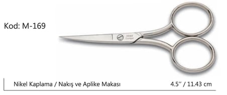 Europe Az Kalın Nakış Makası Süper Kalite No:4,5 11,43 Cm