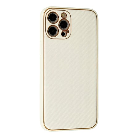 Apple İphone 12 Pro Max Kılıf Coco Karbon Silikon - Beyaz