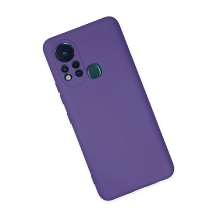 İnfinix Hot 11s Kılıf Nano İçi Kadife Silikon - Mor