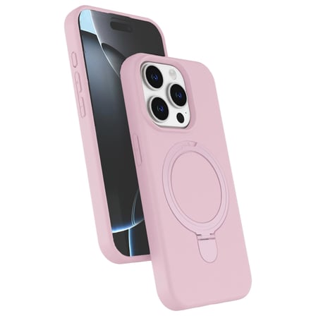 Apple İphone 15 Pro Max Regal Magsafe Standlı Kapak - Açık Pembe