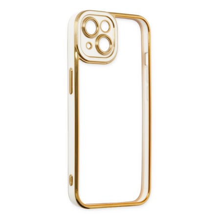 Apple İphone 14 Plus Kılıf Liva Lens Silikon - Beyaz
