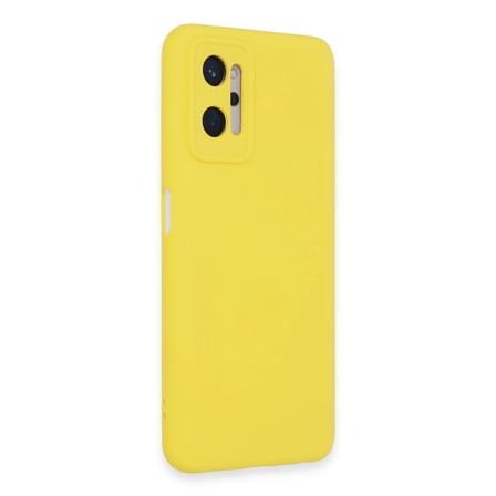Realme 9i 4g Kılıf Nano İçi Kadife Silikon - Sarı