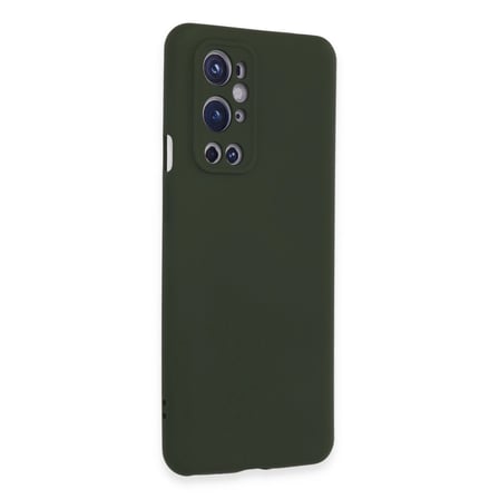 One Plus 9 Pro Kılıf Nano İçi Kadife Silikon - Koyu Yeşil