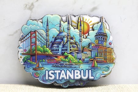 Ahşap İstanbul Temalı Magnet Alk4361
