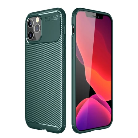 apple i̇phone 11 pro kılıf auto focus karbon kapak - yeşil