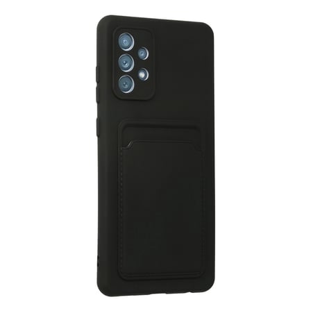Samsung Galaxy A72 Kılıf Kelvin Kartvizitli Silikon - Siyah