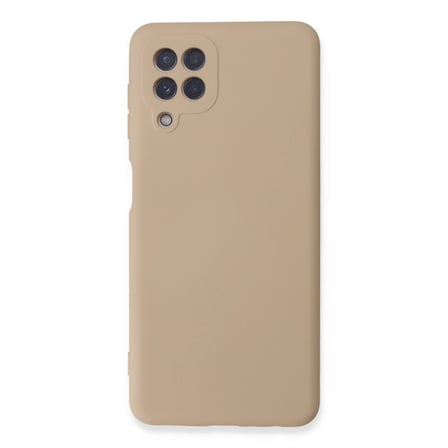 Samsung Galaxy A22 Kılıf Nano İçi Kadife Silikon - Pudra