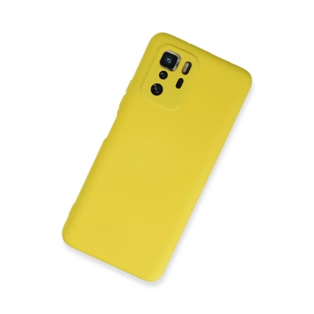 Xiaomi Poco X3 Gt Kılıf Nano İçi Kadife Silikon - Sarı