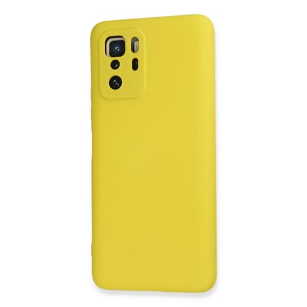 Xiaomi Poco X3 Gt Kılıf Nano İçi Kadife Silikon - Sarı