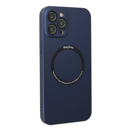 Apple İphone 12 Pro Kılıf Jack Magneticsafe Lens Silikon - Lacivert