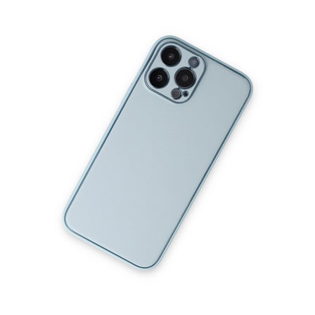 Apple İphone 14 Pro Kılıf Coco Deri Silikon Kapak - Sky Blue