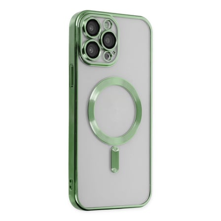 apple i̇phone 14 pro kılıf kross magneticsafe kapak - koyu yeşil