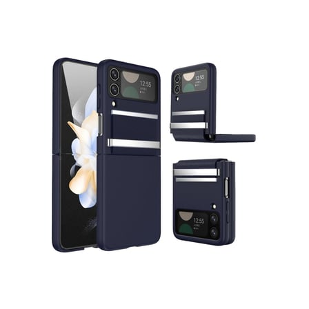 Samsung Galaxy Z Flip 4 Kılıf Belt Flip Kapak - Lacivert