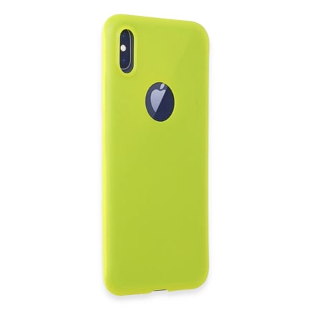 Apple İphone X Kılıf First Silikon - Parlak Sarı