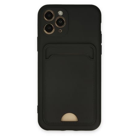 Apple İphone 11 Pro Kılıf Kelvin Kartvizitli Silikon - Siyah