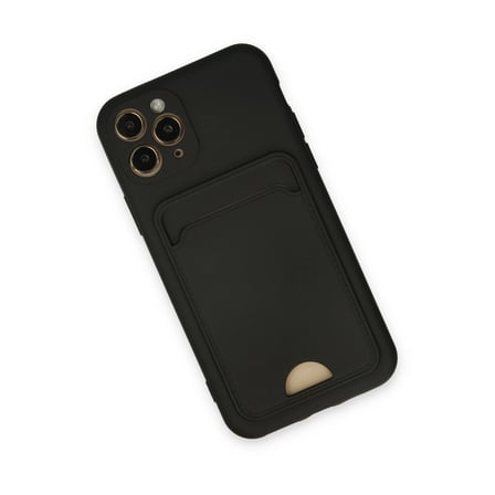 Apple İphone 11 Pro Kılıf Kelvin Kartvizitli Silikon - Siyah