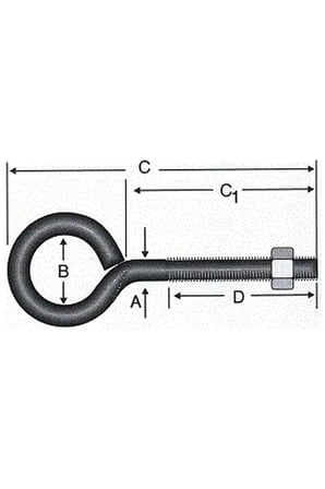 Kapalı Metrik Kanca M5 / 21x100 - 100 Adet