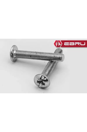 Yuvarlak Yıldız Başlı Rysb Kulp Vidası, Civata M4x15 - 50 Adet