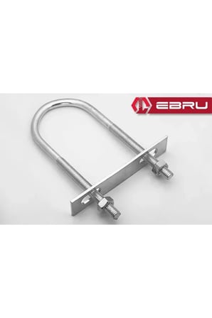U Civata, Karşılık Demiri + Somunlu - M8x50 - 2 Set