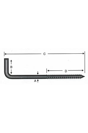 Vidalı Korniş Çivi No:4 - 3,5x40 - 10 Adet