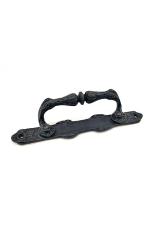 Antika Tarz Dekoratif Pirinç Dar Yan Çekme Kapı Kolu - 225x37 Mm, Oksit