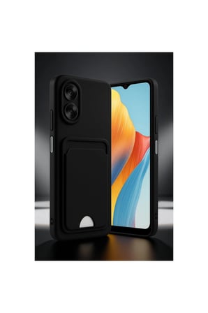 Oppo A38 Kılıf Kelvin Kartvizitli Silikon - Bordo