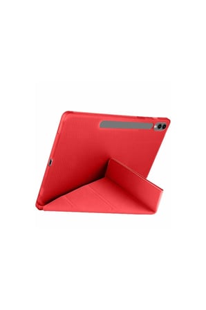 Galaxy X610 Tab S9 Fe Plus 12.4 Kılıf Kalemlikli Mars Tablet Kılıfı - Kırmızı