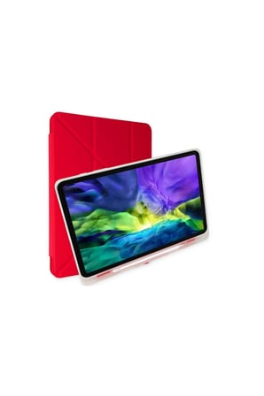 Galaxy T737 Tab S7 Fe 12.4 Kılıf Kalemlikli Mars Tablet Kılıfı - Kırmızı