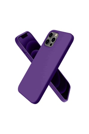 İphone 12 Pro Kılıf First Silikon - Mürdüm