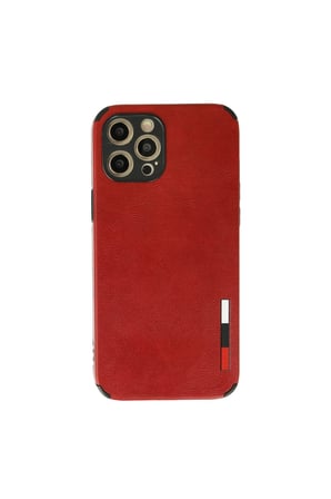 İphone 12 Pro Kılıf Loop Deri Silikon - Kırmızı