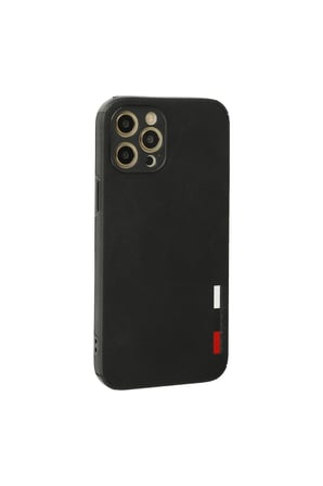 İphone 12 Pro Kılıf Loop Deri Silikon - Siyah