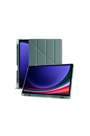Galaxy X510 Tab S9 Fe 11 Kılıf Kalemlikli Mars Tablet Kılıfı - Koyu Yeşil