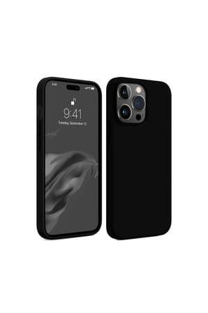 İphone 15 Pro Max Kılıf First Silikon - Siyah