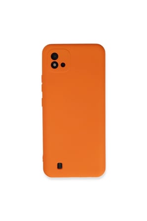 Realme C11 2021 Kılıf Nano İçi Kadife Silikon - Turuncu
