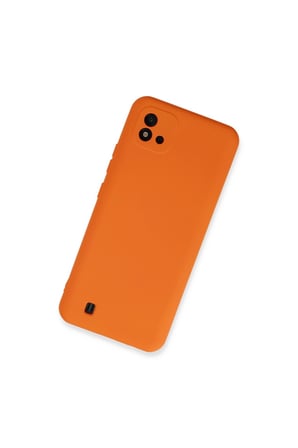 Realme C11 2021 Kılıf Nano İçi Kadife Silikon - Turuncu
