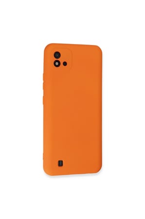 Realme C11 2021 Kılıf Nano İçi Kadife Silikon - Turuncu