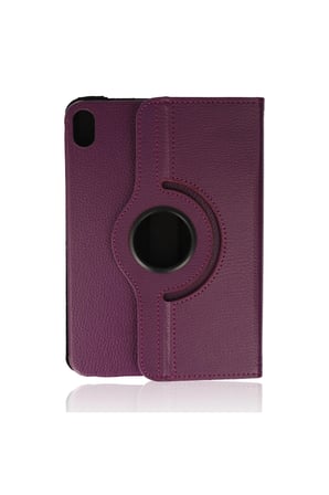 İpad Mini 6 Kılıf 360 Tablet Deri Kılıf - Mürdüm