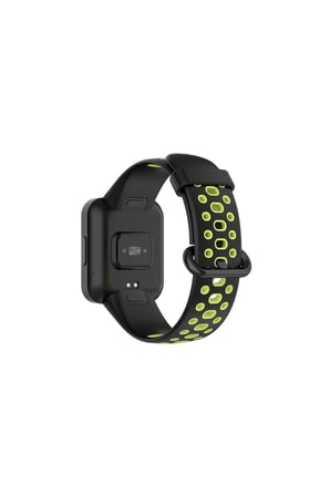 Redmi Watch 2 Spor Delikli Kordon - Siyah-yeşil