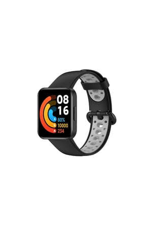 Redmi Watch 2 Spor Delikli Kordon - Siyah-gri