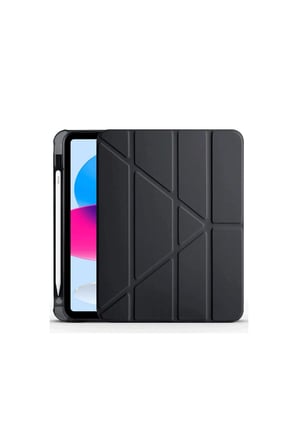 İpad 2022 10.9 (10.nesil) Kılıf Kalemlikli Mars Tablet Kılıfı - Siyah